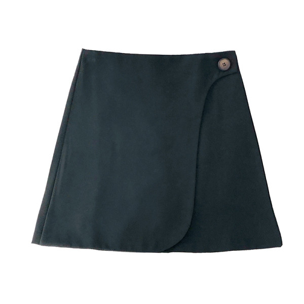 Naiste vabaaja neljas värvitoonis nööbiga lühike seelik