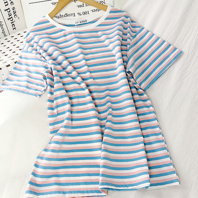 Lezser női csíkos blúz széles modell