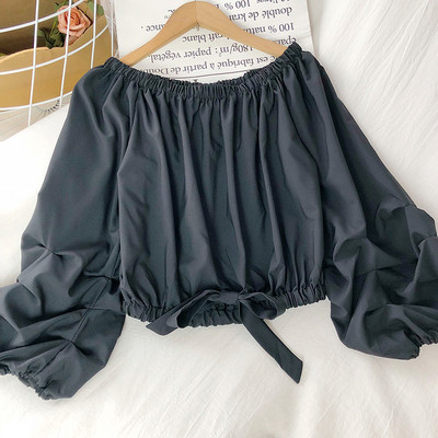 Moodne naiste lipsudega pluus sinist, valget ja kollast värvi