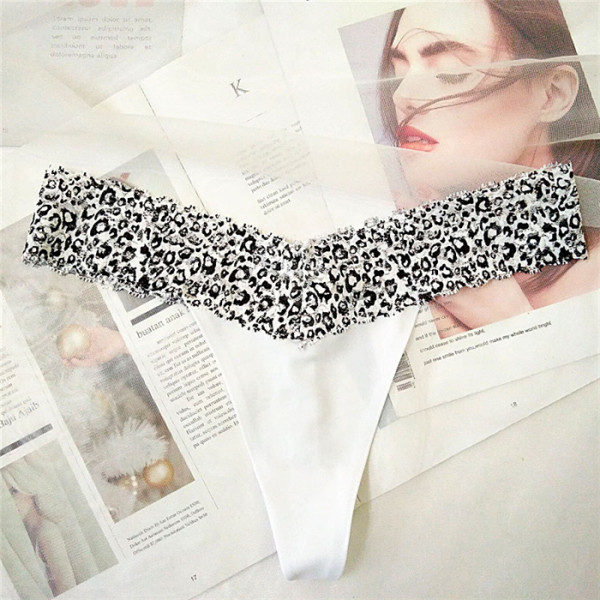 Naiste õmblusteta stringid leopardimustriga