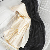 Moodne naiste topeltseelik pitsi ja kõrge vöökohaga