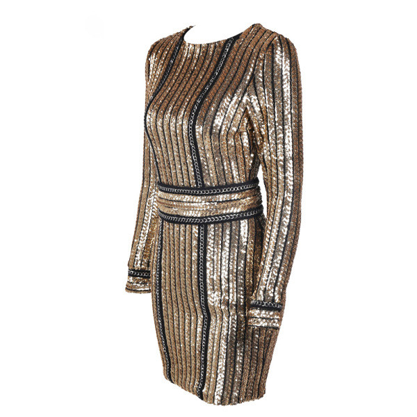 Stiilne naiste lühike kleit pikkade varrukate ja litritega