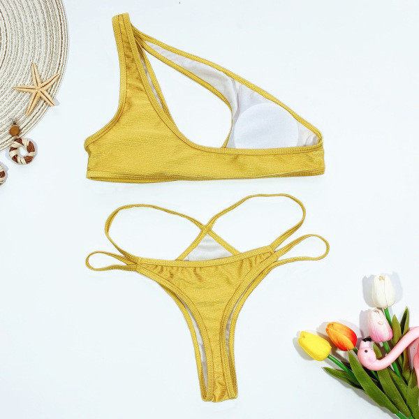 Moodne naiste kaheosaline ühe rihmaga ujumistrikoo