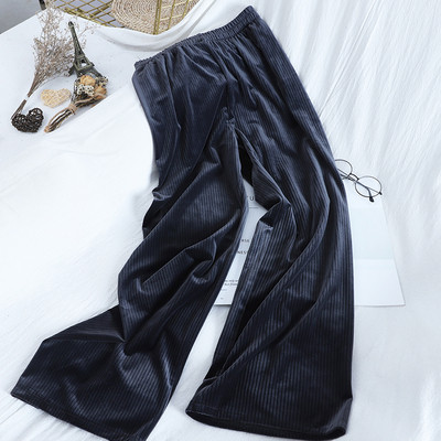 Széles retró nadrág kordbársonyból, derékrészben gumival