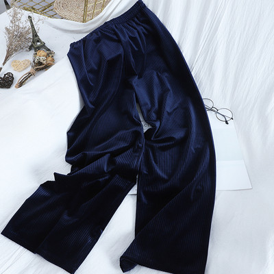 Széles retró nadrág kordbársonyból, derékrészben gumival