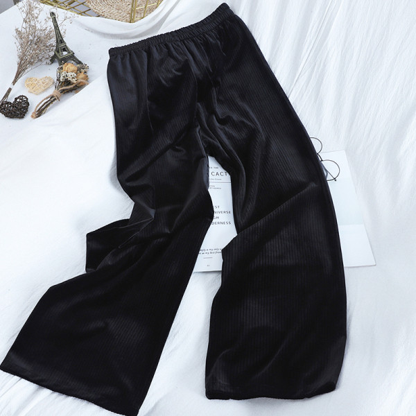 Széles retró nadrág kordbársonyból, derékrészben gumival