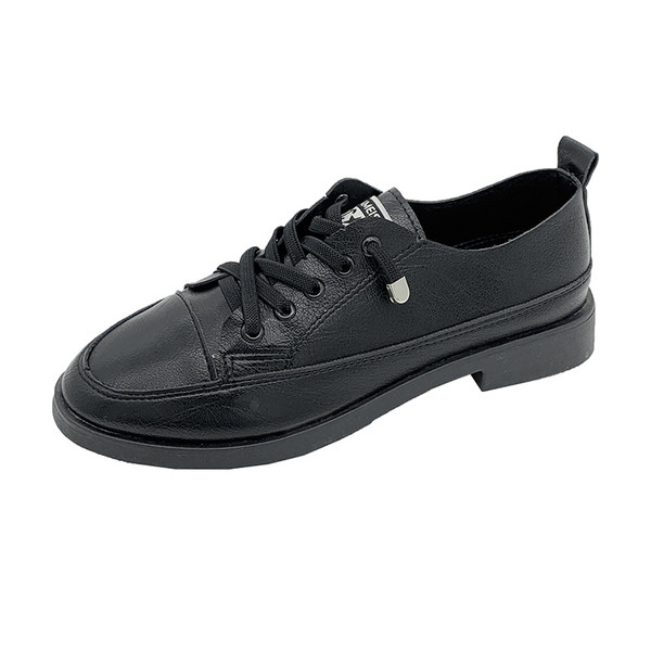 női alkalmi tavaszi-őszi cipő műbőr fűzővel