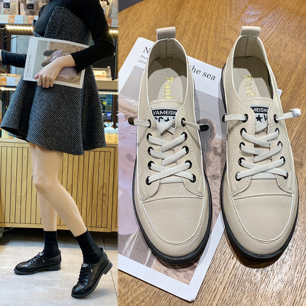 női alkalmi tavaszi-őszi cipő műbőr fűzővel