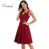 Moodne naiste lühike kleit sügava kaelusega ja rihmadega