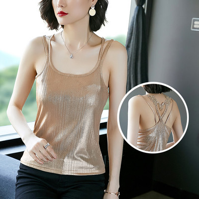 Нов модел дамски потник с тънки презрамки и дантела