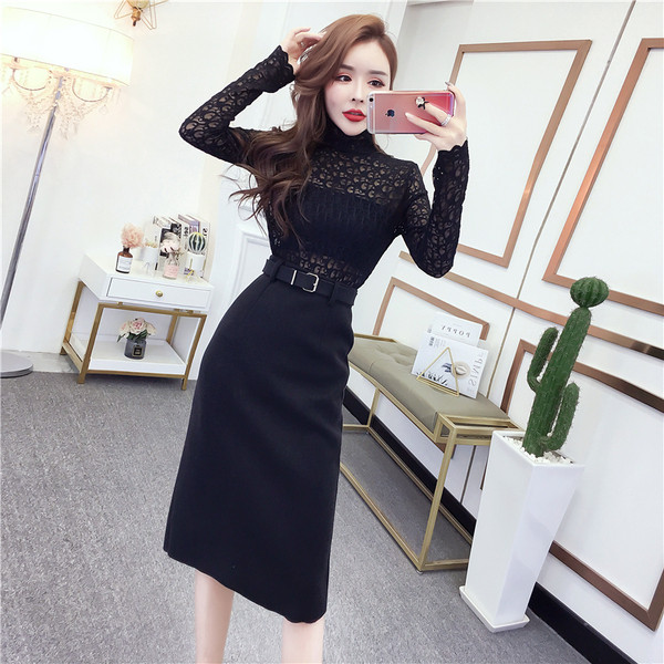 Modern női blúz pólógallérral és hosszú ujjal