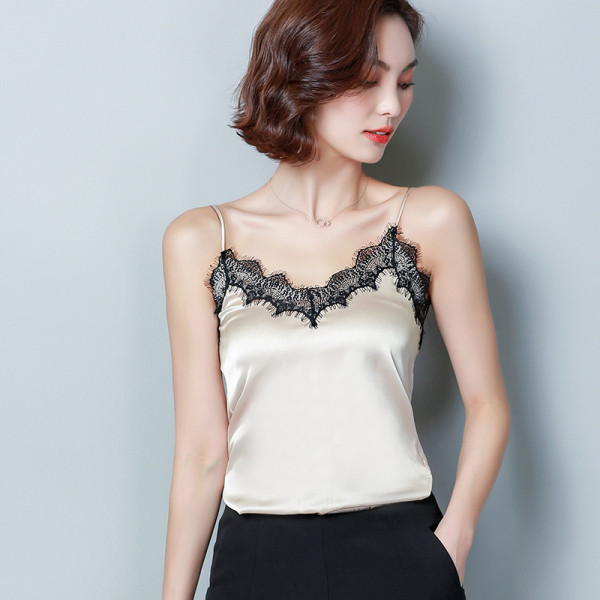 Uut mudelit naiste topp pitsi ja õhukeste rihmadega