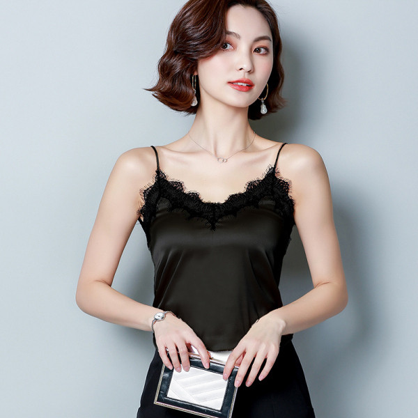 Uut mudelit naiste topp pitsi ja õhukeste rihmadega