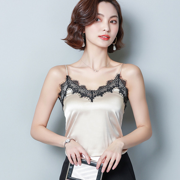 Uut mudelit naiste topp pitsi ja õhukeste rihmadega