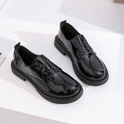 Alkalmi női fűzős cipő, tiszta ökobőr modell