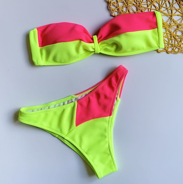 Moodne kaheosaline silda tüüpi ülaosaga ujumistrikoo