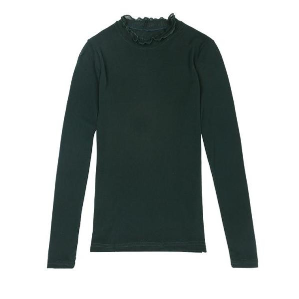 Alkalmi női blúz ovális nyakkivágással és hosszú ujjal