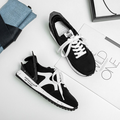 Öko-nahast ja tekstiilist paeltega naiste vabaaja tossud