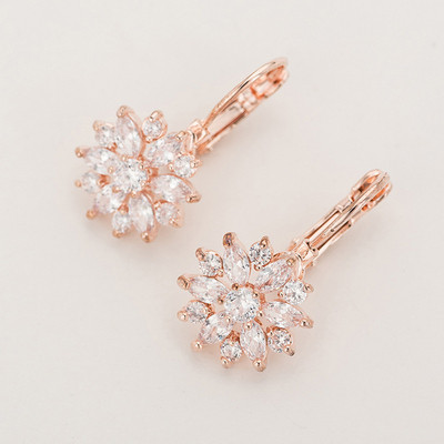 Elegantsed naiste värviliste kivikestega kõrvarõngad