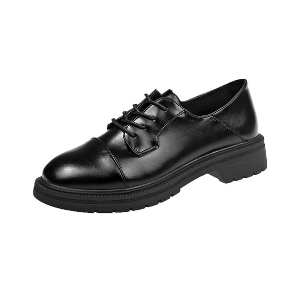 Дамски ежедневни обувки изчистен модел с връзки от еко кожа