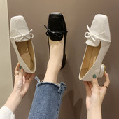 Ежедневни обувки с ниска подметка и панделка от еко кожа 