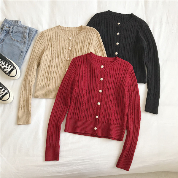 Moderan ženski prsluk u tri boje sa okruglim izrezom