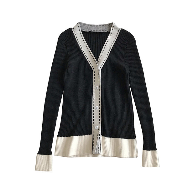 Aktuális női mellény spitz nyakkivágással, két színben