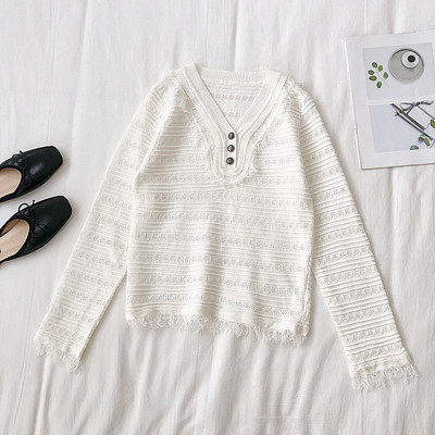 Női alkalmi blúz zöld, fekete és fehér gombokkal