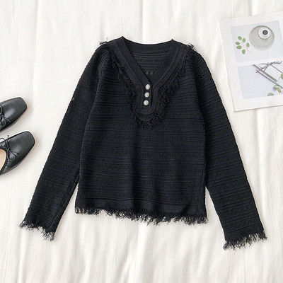 Női alkalmi blúz zöld, fekete és fehér gombokkal