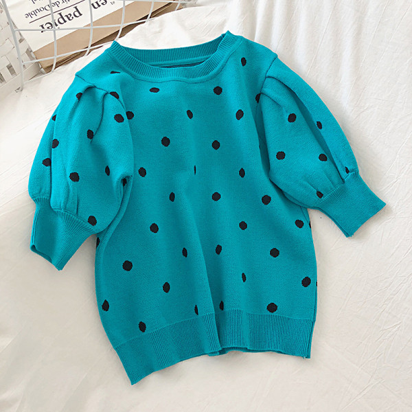 Aktuális női pöttyös blúz 3/4-es ujjal