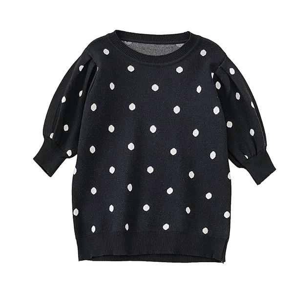 Aktuális női pöttyös blúz 3/4-es ujjal