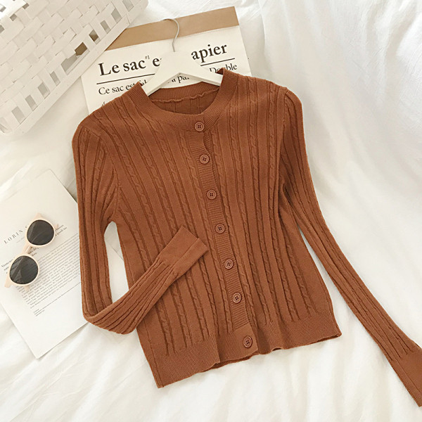 Lezser női kardigán kerek nyakkivágással, négy színben