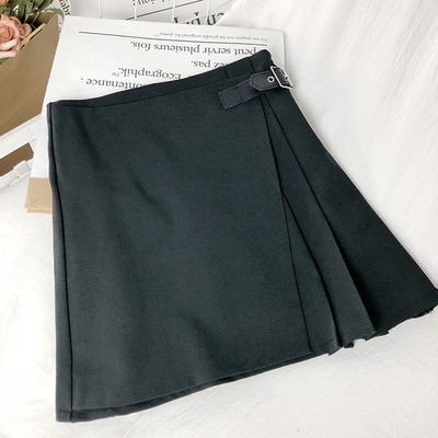 Γυναικεία καθημερινή φούστα με ζώνη σε τρία χρώματα