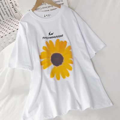 Ежедневна дамска блуза в няколко цвята с апликация и надпис