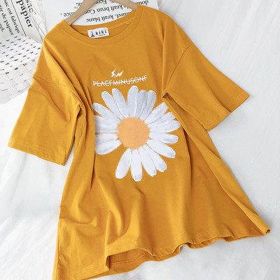 Ежедневна дамска блуза в няколко цвята с апликация и надпис