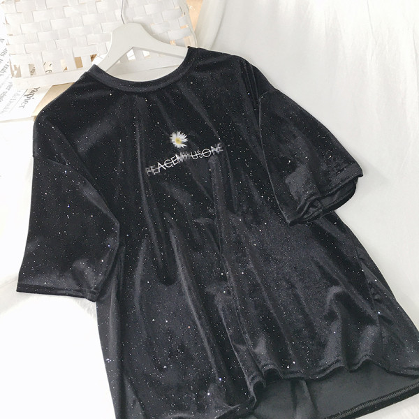 Női alkalmi blúz ovális nyakkivágással, széles modellel