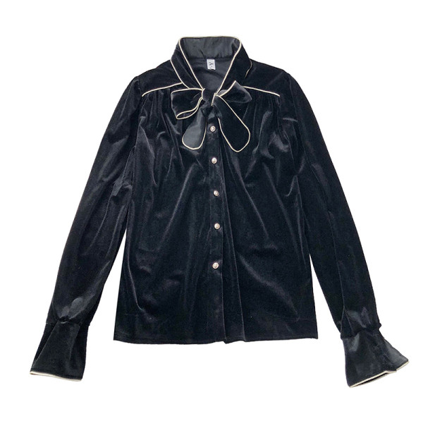 Moderna ženska košulja širokog modela crne boje