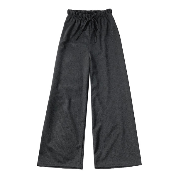 Дамски ежедневни панталони широк модел с еластична талия