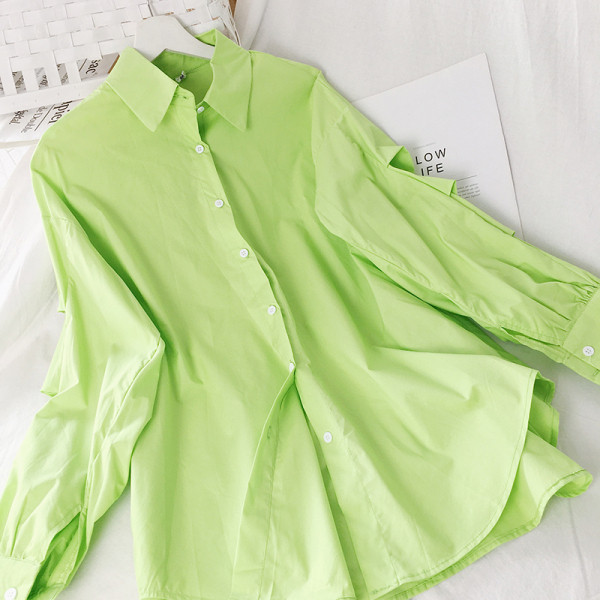 Дамска ежедневна риза широк модел с класическа яка