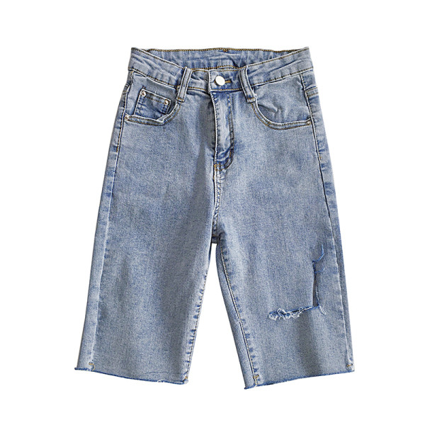 Női nadrág 3/4 hosszban, szakadt motívumokkal, két színben