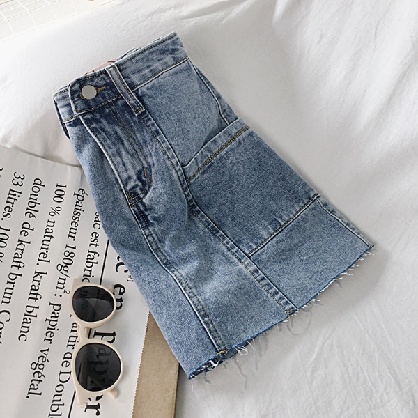 Ежедневна дамска от  деним къса пола с джобове