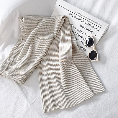 Aktuelne ženske plisirane hlače sa elastičnim strukom