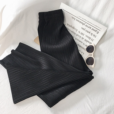 Aktuelne ženske plisirane hlače sa elastičnim strukom