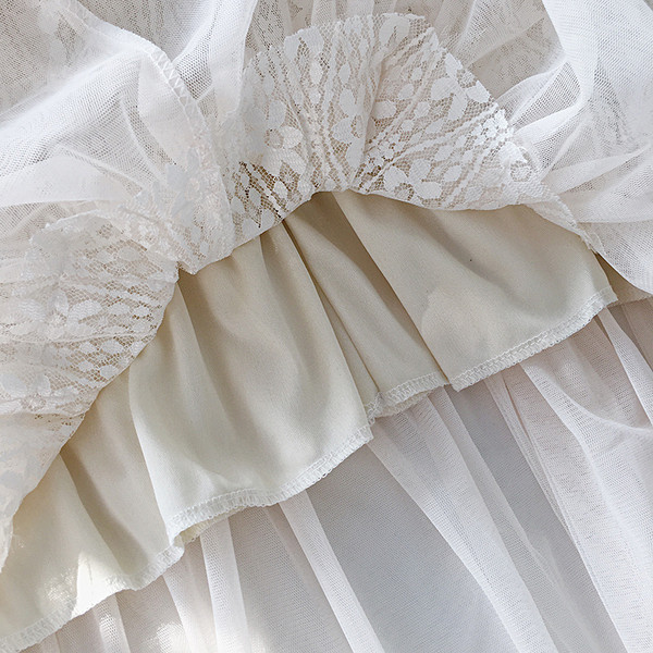 Aktuális női hosszú csipkeszoknya elasztikus derékkal