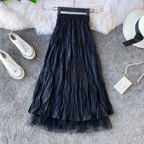 Modern női szoknya magas derékkal - két arc