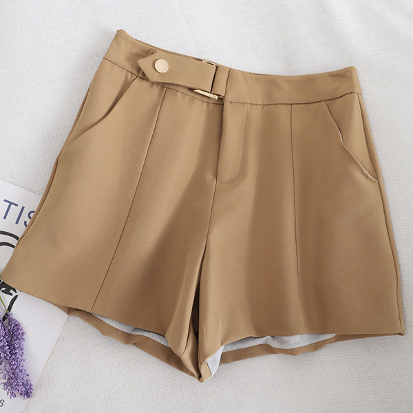 Moderne ženske kratke hlače s visokim strukom i džepovima