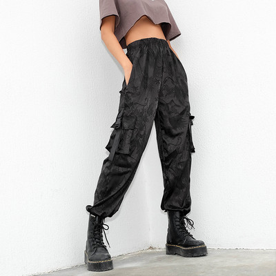Модерен дамски панталон с висока талия и джобове
