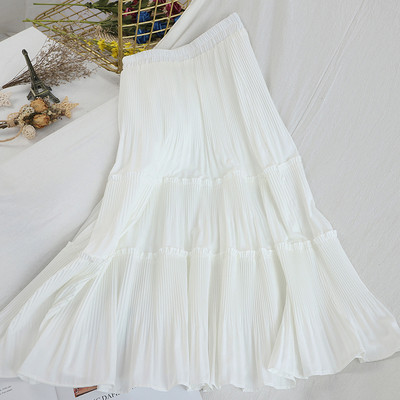 Női redőzött szoknya magas derékkal