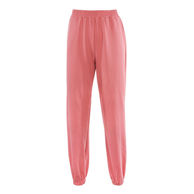 Moteriškos sportinės kelnės su kišenėmis ir aukštu juosmeniu