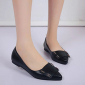 Дамски ежедневни обувки заострен модел от еко кожа